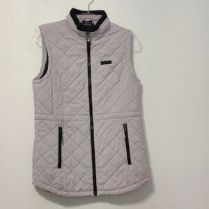 Nautica Women's Quilted Vest - Light Pink and Black